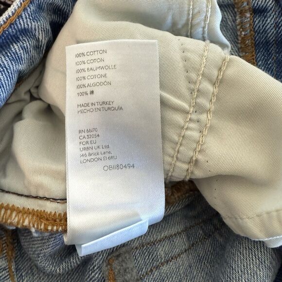 We The Free Vixen Cigarette Straight High Waisted Light Blue Distressed Jeans 30 - Picture 11 of 11